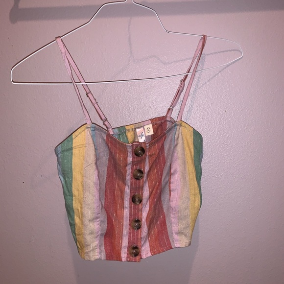 Francesca’s striped crop top - Picture 1 of 4